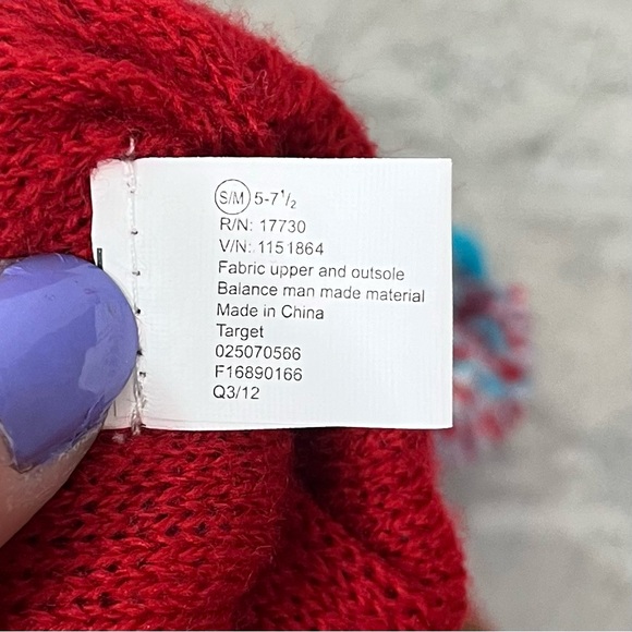 Nick & Nora Sock Monkey Slippers NWOT Size S/M 5 - 7.5 - Picture 7 of 7